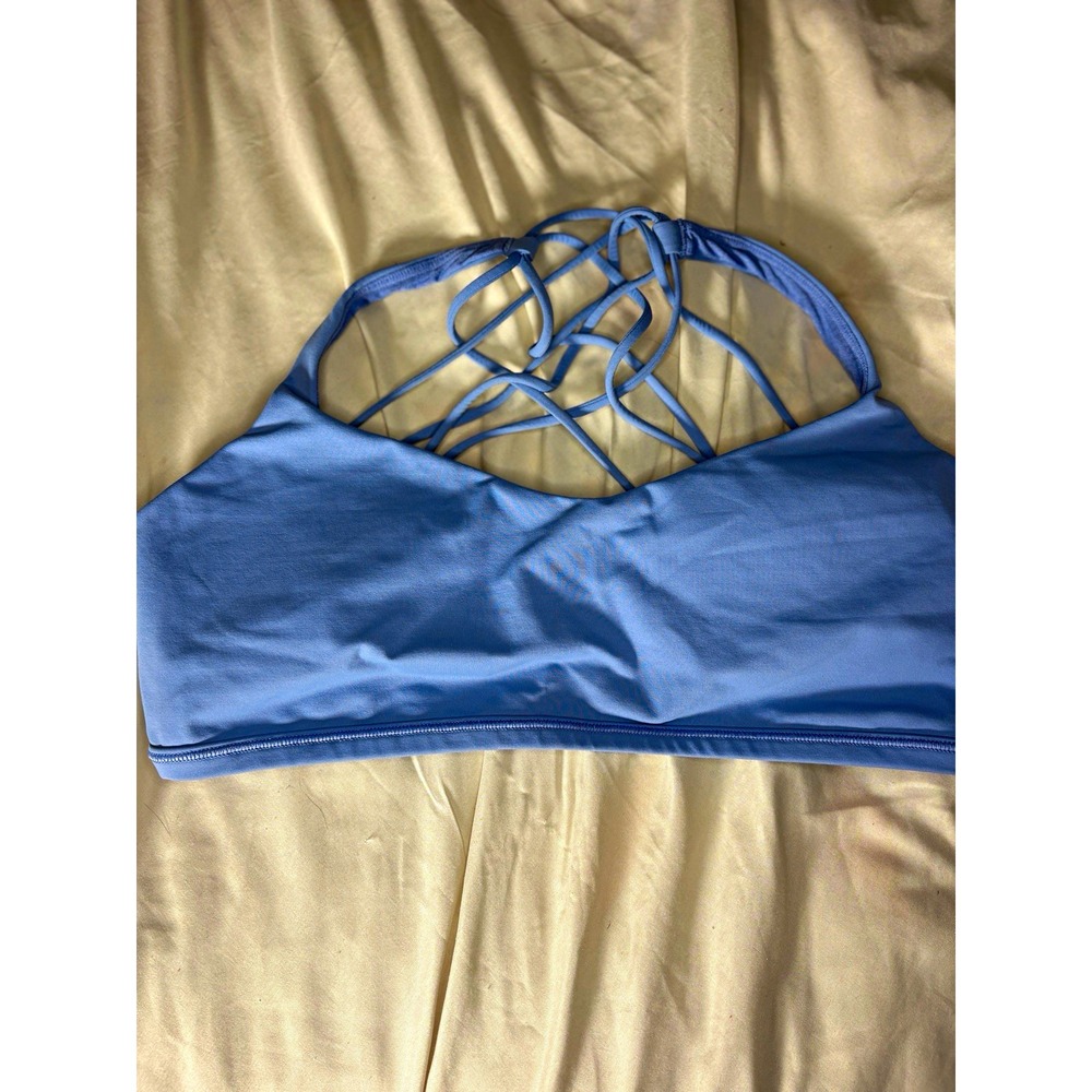 lululemon athletica Free To Be Blue Strappy Crossback Bra B Medium Support